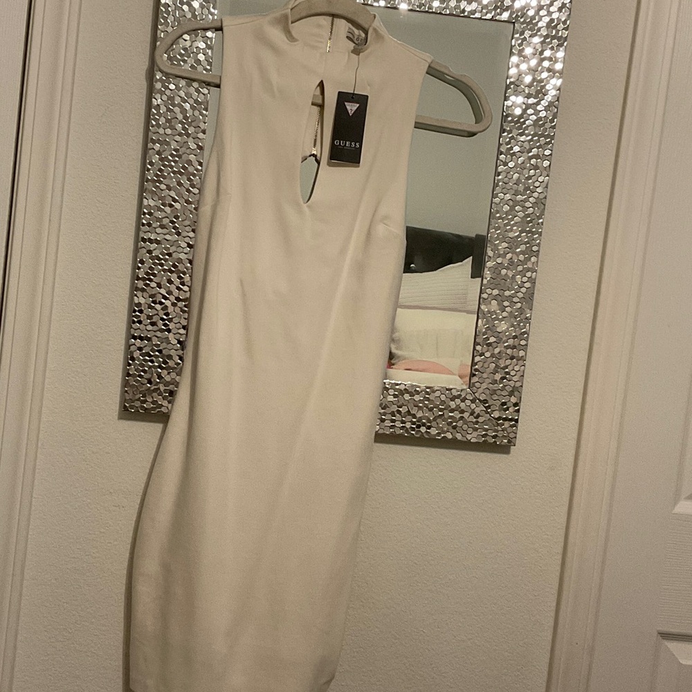 Guess Women's Cream Sleeveless Midi Dress
